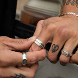 Close-up of Billie Jo's intricate ring clasp design