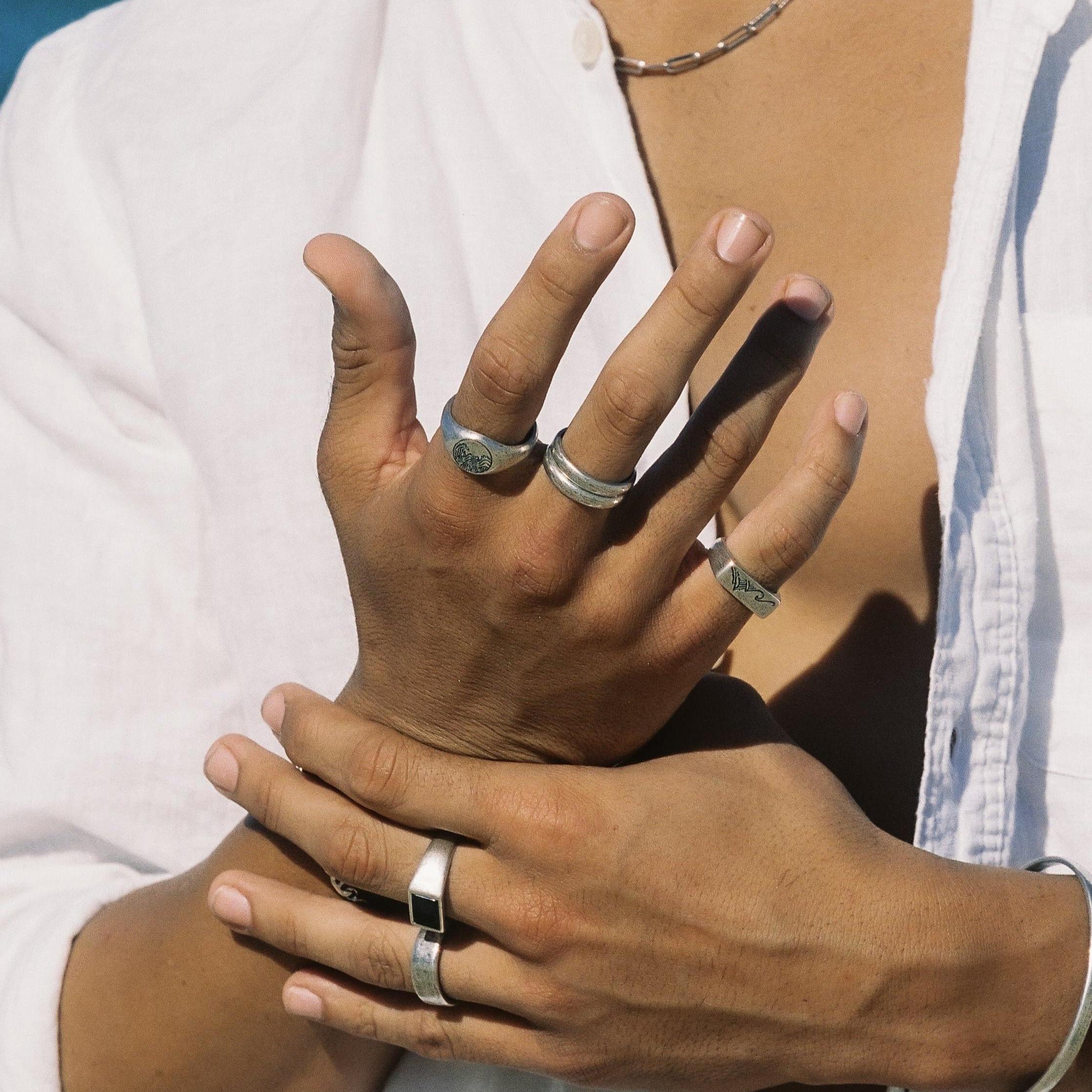 Current Ring 925 Sterling Silver Wave Ring Billie Jo Billie Jo